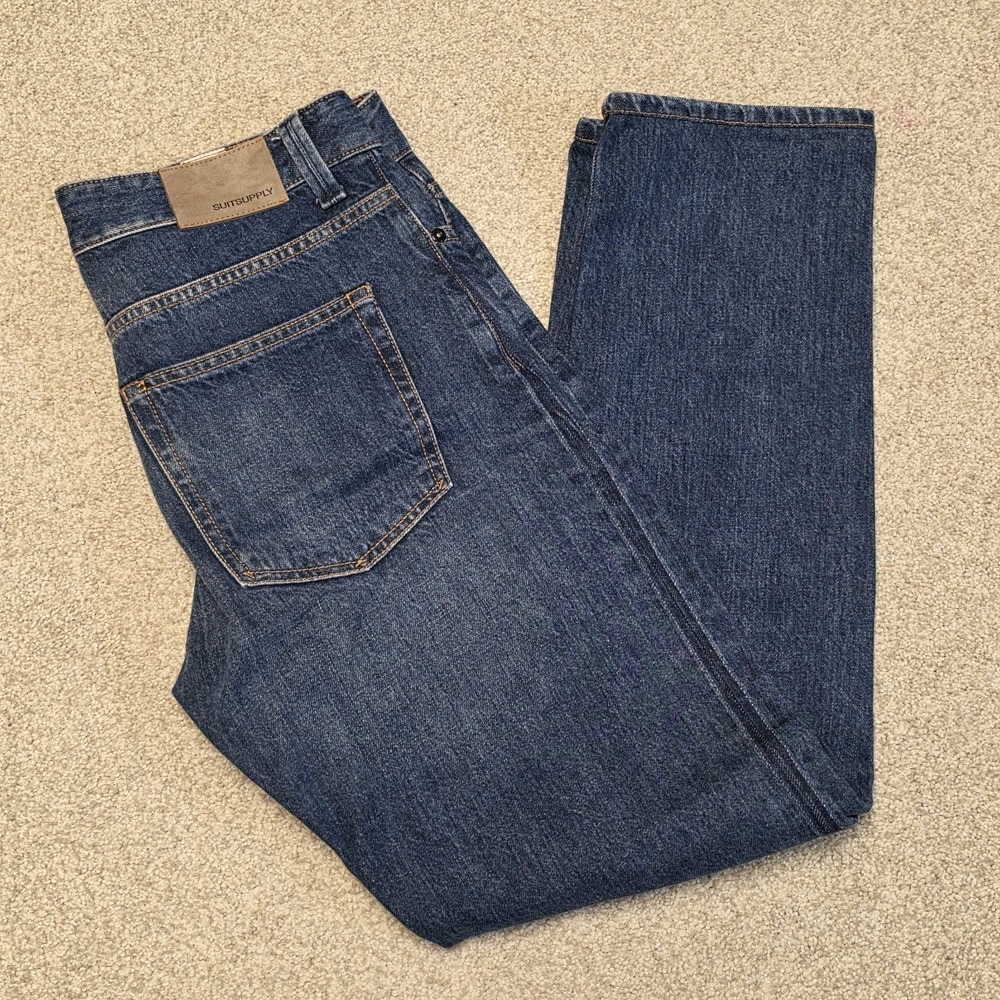 Suitsupply Jeans Mens 32x32 (Fits 32x30) Candiani Denim Selvedge Button Fly